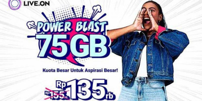 Penuhi Kebutuhan Internet Anak Muda, Live.On Hadirkan Paket “Power Blast 75GB”