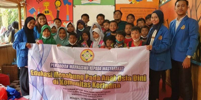 Edukasi Menabung Sejak Dini ke Anak-anak di Komunitas Senja Kertadita