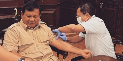 Disuntik Booster Vaksin Nusantara, Menhan Prabowo: Meningkatkan Imun dan Kekebalan Tubuh  