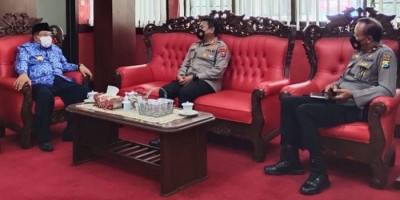 Jalin Kemitraan, Pejabat Baru Kapolres Blitar Kota Silaturahmi ke Wali Kota