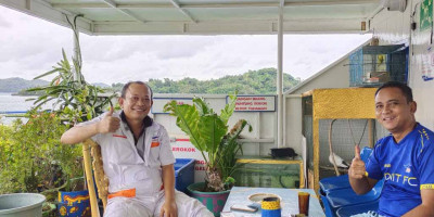 Tim JKW-PWI Nikmati Taman Indah di Atas Kapal Ferry Sangke Palangga