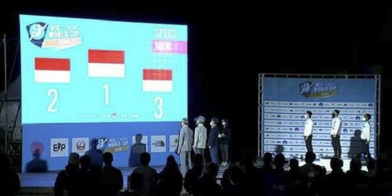 Atlet Putra Indonesia Sapu Bersih Medali di Piala Dunia Panjat Tebing di Korsel