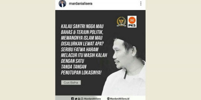 Tempel Logo PKS dan DPR dalam Foto Kutipan Gus Baha, Mardani Ali Sera Minta Maaf 