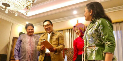 Ridwan Kamil Temui Airlangga, Tegaskan Bakal Balas Budi Terhadap Golkar
