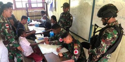 Kerjasama Satgas Yonif 126/KC Dengan Kementerian Kesehatan Dalam Bidang Kesehatan