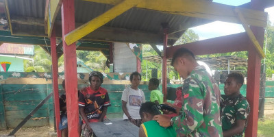 Inilah Keinginan Anak di Perbatasan Papua yang Diwujudkan Satgas Pamtas TNI