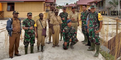 Tim Wasev TMMD Ke-113 Tinjau Lokasi Kampung Vyer Papua