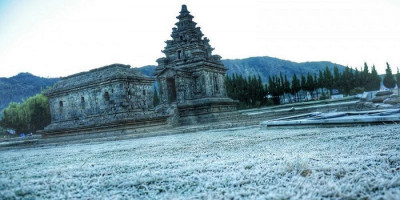 Embun Es Kembali Muncul di Dieng, Suhu Udara Diperkirakan Minus 1 Derajat