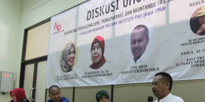 Nusakom Pratama Institute dan PWI Jatim Gelar Diskusi Soroti Kinerja Satgas BLBI