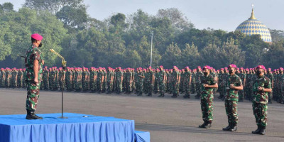 Apel khusus Prajurit Korps Marinir Wilayah Cilandak