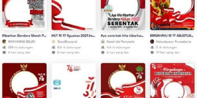 Silakan Diunduh, Ini 30 Link Twibbon Terkece untuk HUT ke-77 RI