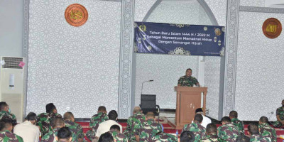 Prajurit dan PNS Mako Kormar Peringati Tahun Baru Islam 1444 H/ 2022 M 