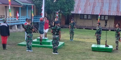 Satgas Yonif 126/KC Bentuk dan Latih Siswa-Siswi Perbatasan Jadi Paskibra