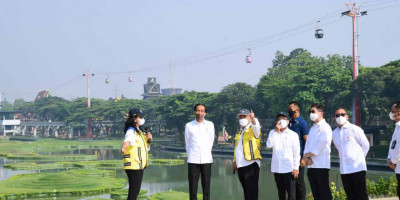 Dampingi Presiden Jokowi, Menteri Basuki: Renovasi TMII Capai 98 Persen, Berkonsep Destinasi Wisata Rakyat