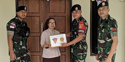 Peduli Sesama, Satgas Yonarmed 1 Kostrad Kunjungi dan Beri Bantuan kepada Panti Asuhan Santa Maria Ratu Rosari