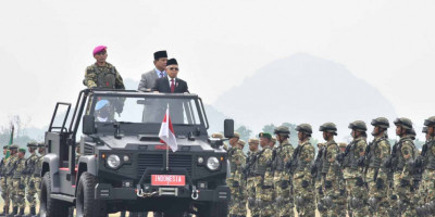 Dankormar Hadiri Upacara Penetapan Komcad 2022 Oleh Wapres RI