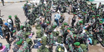 Sweeping Gabungan Terhadap Satgas Pamtas RI-PNG Yonif 123/RW dan Yonif 410/ALG yang Purna Tugas