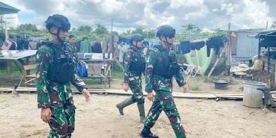 Komandan Yonif Raider 600/Modang Tinjau Distrik Suru-Suru Kabupaten Yahukimo