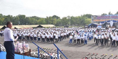 Guyub Dan Rukun Marinir Wilayah Surabaya Olah Raga Bersama  PPAL 
