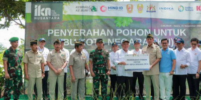 Purnawirawan TNI AD Serahkan  141.400 Bibit Tanaman untuk IKN