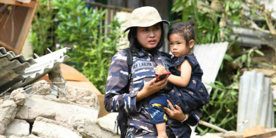 Prajurit TNI AL Terus Dikerahkan Bantu Masyarakat Cianjur