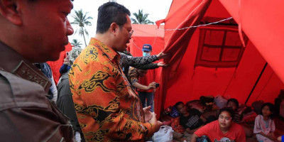 Anggota DPD RI Urunan Rp 100 Juta Untuk Pengungsi Korban Gempa Cianjur