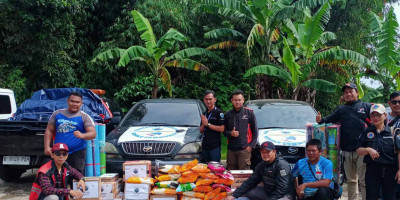 CTRC Peduli Bersama Media Budaya Indonesia Berikan Sembako ke Korban Gempa Cianjur