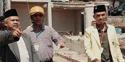 Uksup Bogor Kunjungi Pesantren di Lokasi Bencana Cianjur