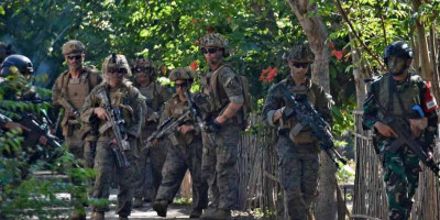 Prajurit TNI AL dan USMC Berhasil Kuasai Pantai Banongan
