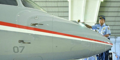 Pesawat Jet VVIP Falcon 7X dan Falcon 8X Resmi Masuk Skadron Udara 17 TNI-AU