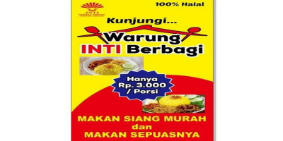 Warung INTI Berbagi, Cukup Bayar Rp.3000 Makan Sepuasnya