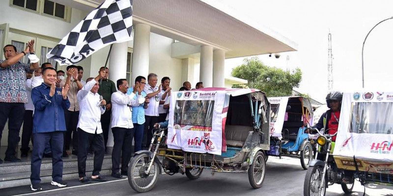 Sosialisasikan Pakai Ratusan Becak Motor, Edy Rahmayadi Harapkan HPN 2023 Bergairah