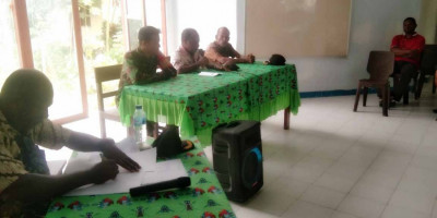Babinsa Koramil 1708-06/SU Hadiri Pemilihan Ketua Karang Taruna Kampung Fanjur