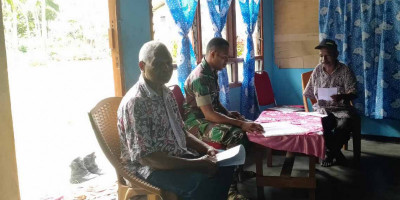 Babinsa Serda Ronaldo Junior Mambrasar, Didampingi Bamuskam Perkenalkan Diri kepada Warga Binaan