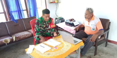 Serda Reynold Mzen Perkenalkan Diri di Kampung Binyeri sebagai Babinsa Baru