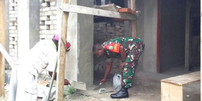 Babinsa Warsa Bantu Warga Percepat Proses Pembangunan Gereja