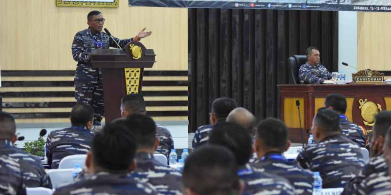 Asops Dankormar Paparkan Bidang Operasi Dan Latihan Pada Rako dan AKS Korps Marinir Tahun 2023