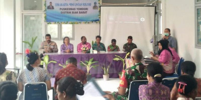 Dihadiri Pjs Danramil Biak Barat, Lokakarya Mini Lintas Sektor di Puskesmas Yomdori Sukses 