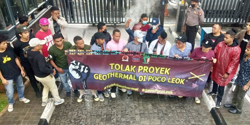 Keluarga Besar Pocoleok Jabodetabek Aksi Tolak Proyek Geothermal di Pocoleok
