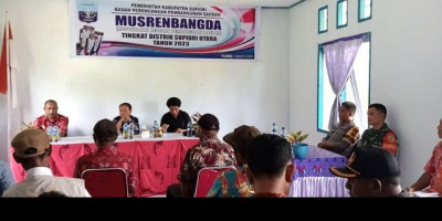 Hadiri Musrenbang Tingkat Distrik, Babinsa Supiori Utara Harap Hasilkan Kesepakatan