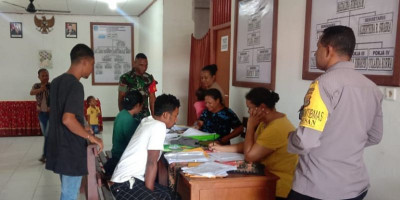 Pilkada 2024, Babinsa Hadiri Pendataan Penduduk Panwaslu Distrik Biak Kota dan PPS