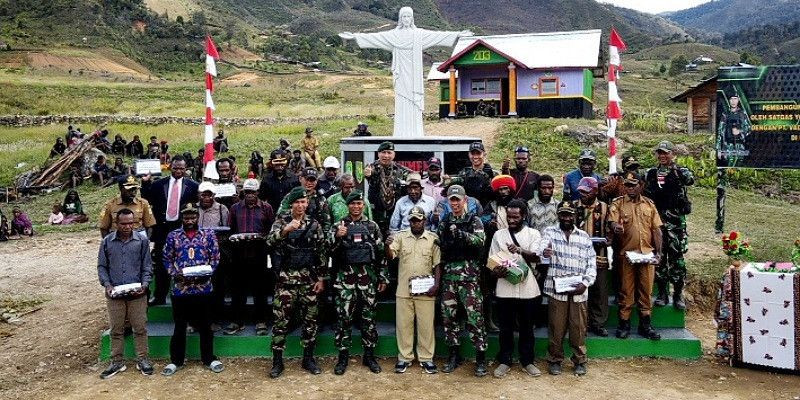 Patung Yesus Kristus di Lokasi Tertinggi di Indonesia Ada di Distrik Malagayneri, Papua