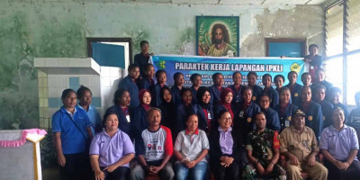 Babinsa Hadiri Penutupan KKL Fakultas Uncen Prodi DIII Kebidanan