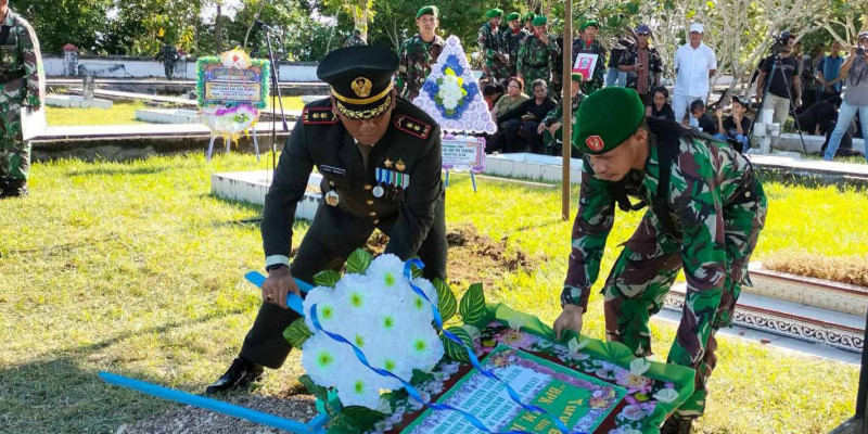 Dandim 1708/BN Pimpin Upacara Pemakaman Militer Almarhum Veteran Junias Rapamy