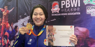 Cantik, Garang dan Berprestasi Kowal Marinir Raih Mendali Emas Kejuaraan Wushu