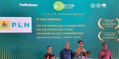 TJSL PLN Berhasil Boyong 39 Penghargaan di TOP CSR Awards 2023