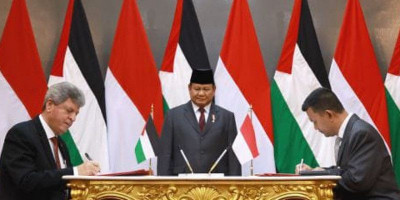 Menhan Prabowo Saksikan Penandatanganan Framework Kerja Sama Pendidikan antara Unhan RI dan Kedubes Palestina
