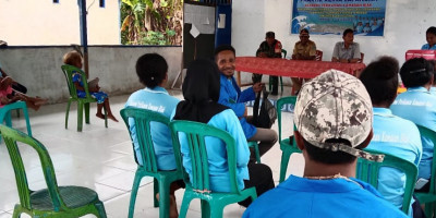 Acara Perpisahan Mahasiswa PKL Akademi Perikanan Kamasan Biak Dihadiri Babinsa 