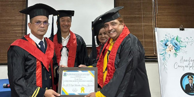 Pengamat Maritim Indonesia Dianugerahi Gelar Doktor HC oleh CMR University India