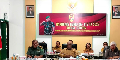 Dandim 1708/BN, Ikuti Rakornis TMMD Ke-117 secara Virtual